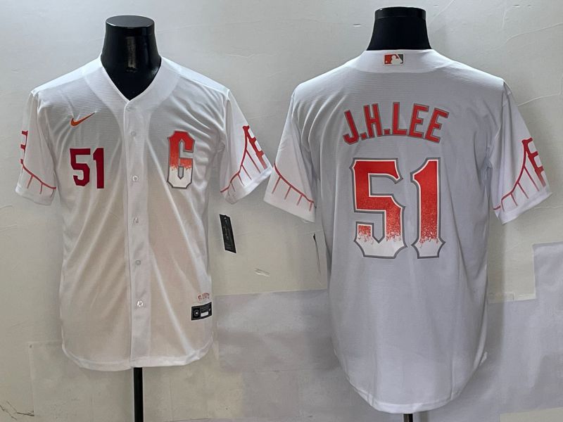 Men San Francisco Giants 51 J.H.Lee White Game Nike 2025 MLB Jersey style 3